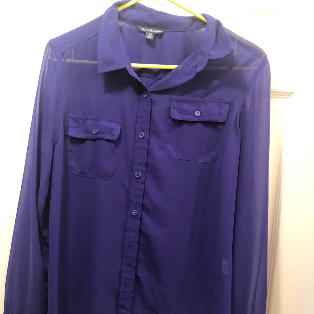 American Eagle Semi-Sheer Blouse